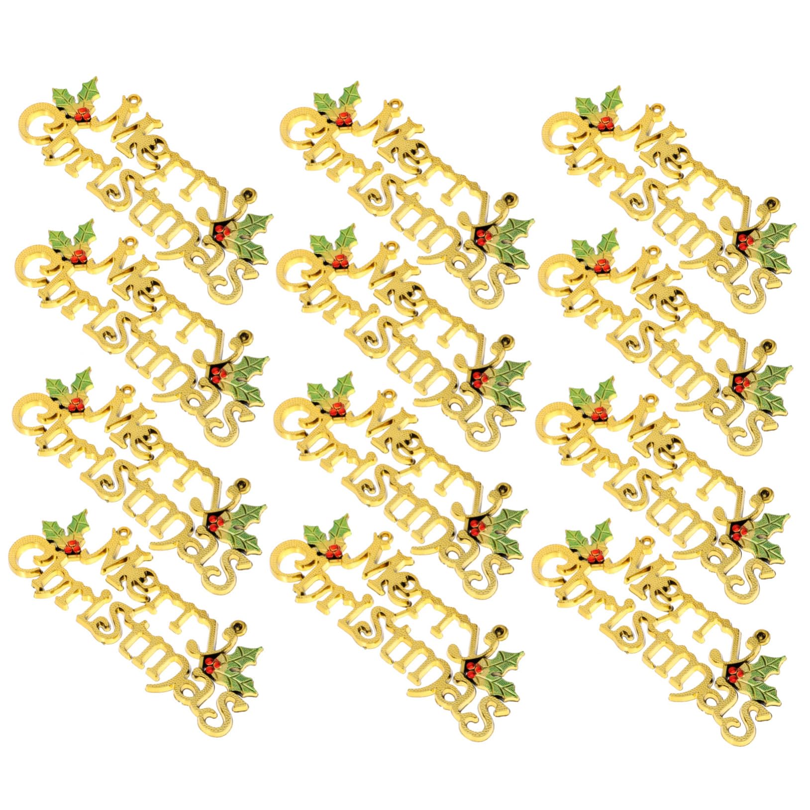 Mipcase 12piezas Letrero Navideño para Puerta de Plástico Etiquetas Colgantes de Letras Merry Christmas para Decoración de Puerta de Entrada Navidad