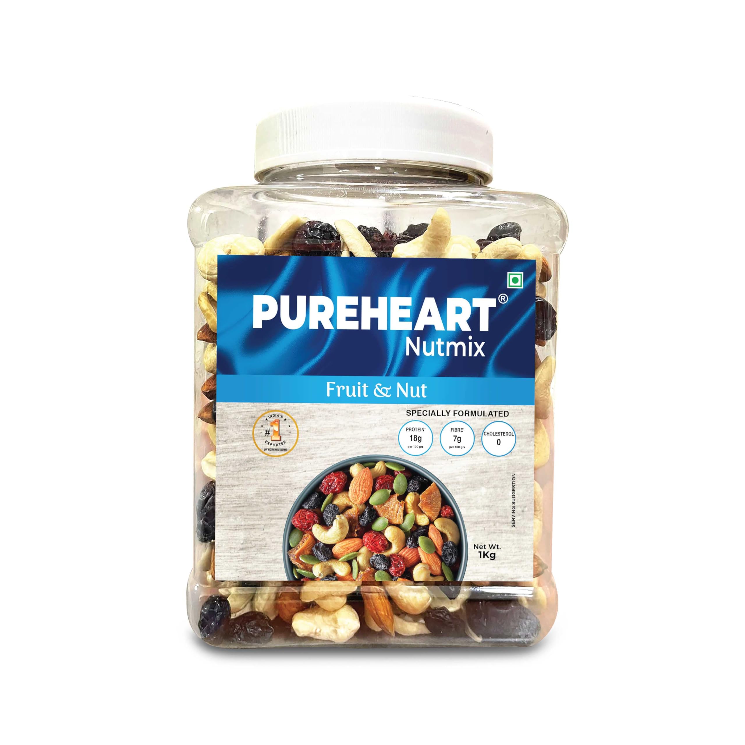 Pureheart Nutmix Fruit & Nuts (1 kg) Natural Premium Mix Nuts (Cashews, Almonds, Raisins, Cranberries) Delicious & Crunchy Dry Fruits Panchmeva - Reseable Jar (B0CKLNNM51) Amazon Price History, Amazon Price Tracker