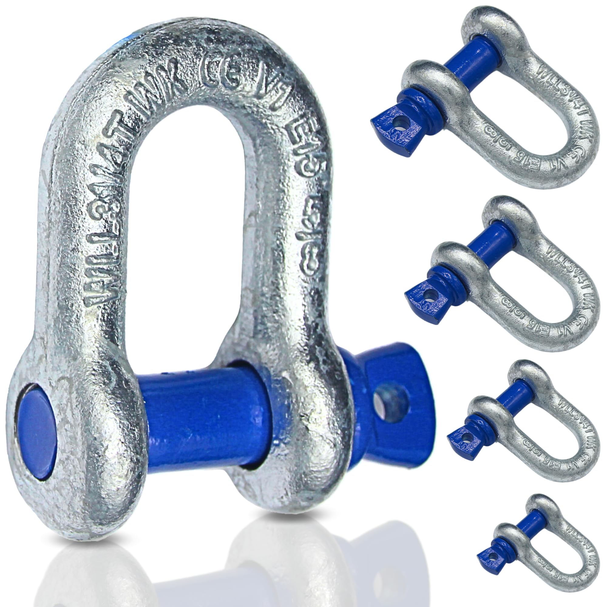 Shackle straight 0.5 t - 12 t | Shackle set galvanised steel | 2
