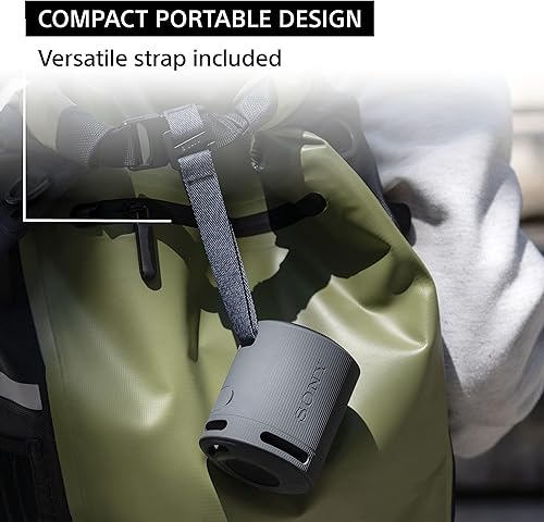 Miniatura 2 de Sony SRS-XB100 Altavoz de viaje inalámbrico Bluetooth portátil, ligero, supercompacto, extraduradero, IP67, resistente al agua y al polvo, batería