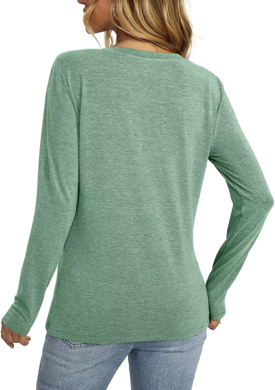 Womens V Neck Long Sleeve Shirts Criss Cross Sexy Tops Casual Loose Fit Tee Going Out Fall Fashion Clothes 2025 - Image 6