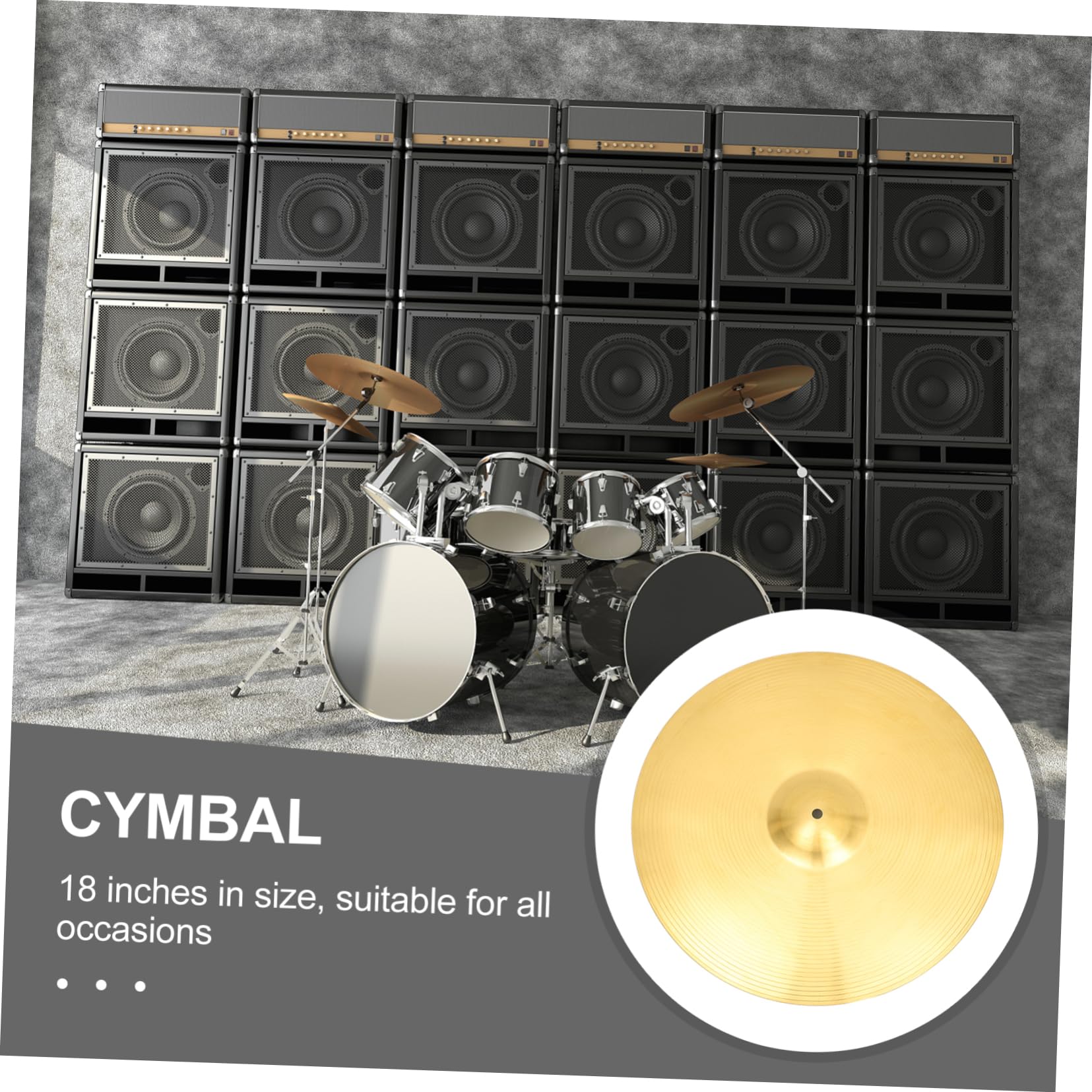 Levemolo Practice Drum Cymbal Metal Drum Set Splash Cymbal Jazz Drum Kit Cymbals