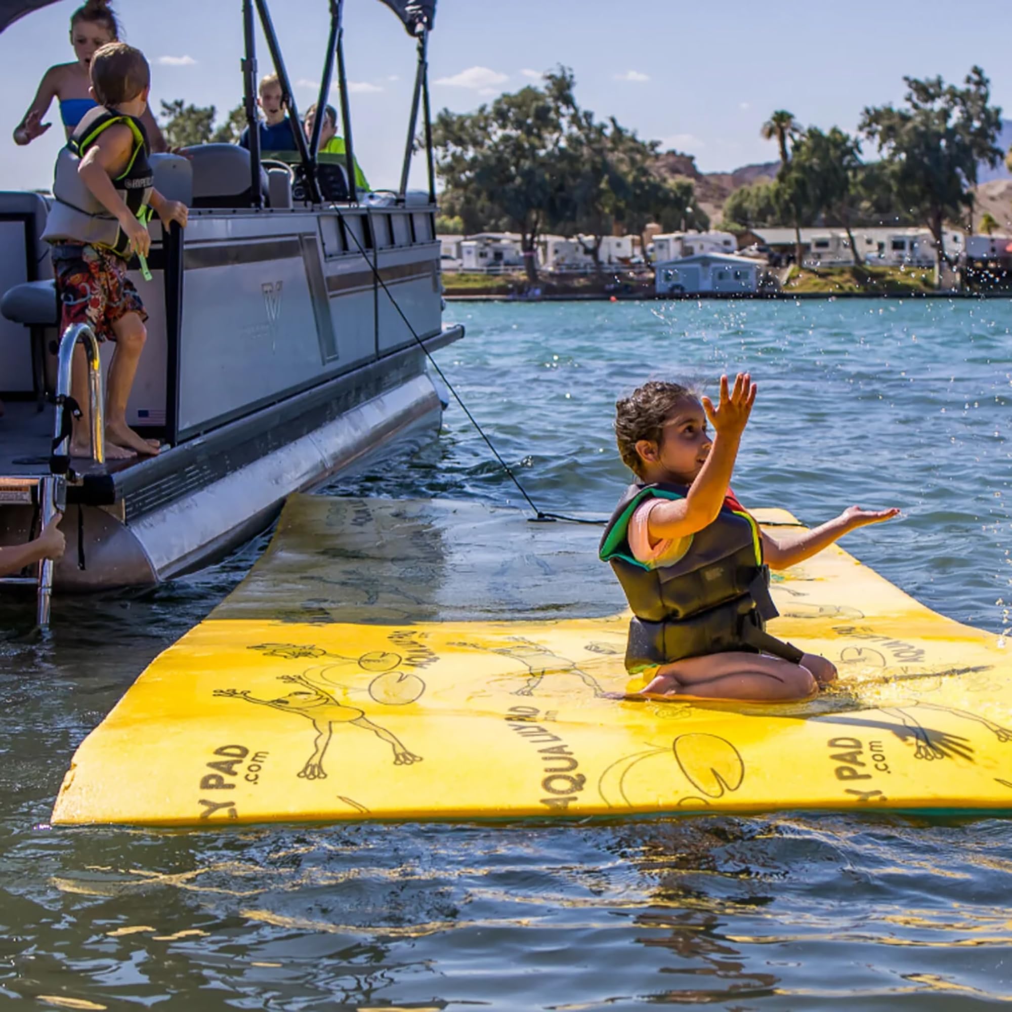 Amazon.com: Aqua Lily Pad Replacement Tether Kit with Grommet and Tether,  Fits 1 3/8 to 1 3/4 Inch Floating Water Mats, Works with Most Pad Brands :  Toys & Games