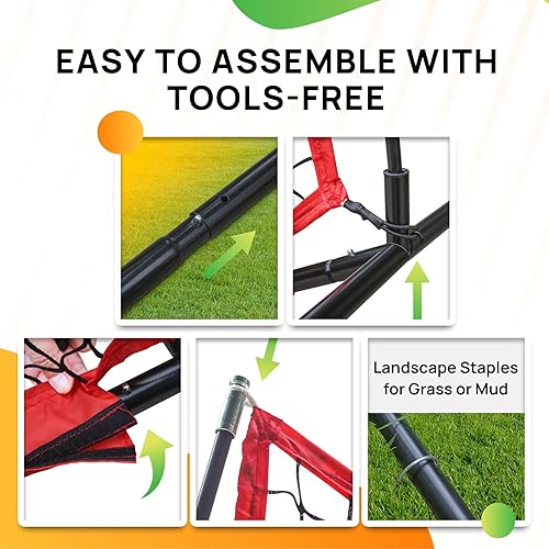 Miniatura 8 de Red de barrera de barricada de 7 x 7 pies, 12 x 9 pies, 16 x 10 pies, 20 x 10 pies, red de barrera deportiva, red multideportiva con bolsa de