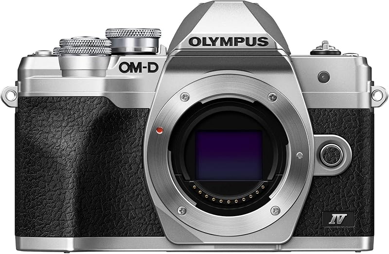 OM SYSTEM Olympus E-M10 Mark IV Silver Micro Four Thirds System Camera 20MP Sensor 5-Axis Image Stabilization 4K Video Wi-Fi | 20MP Sensor 5-Axis Image Stabilization 4K Video Wi-Fi
