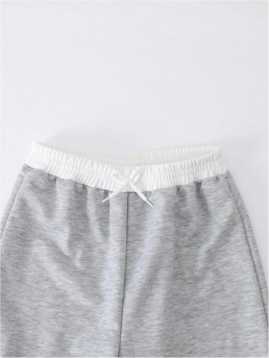 Girl's 2 Packs Baggy Sweatpants Elastic Waist Wide Leg Pants Casual Athletic Sweat Pants Trousers - Image 5