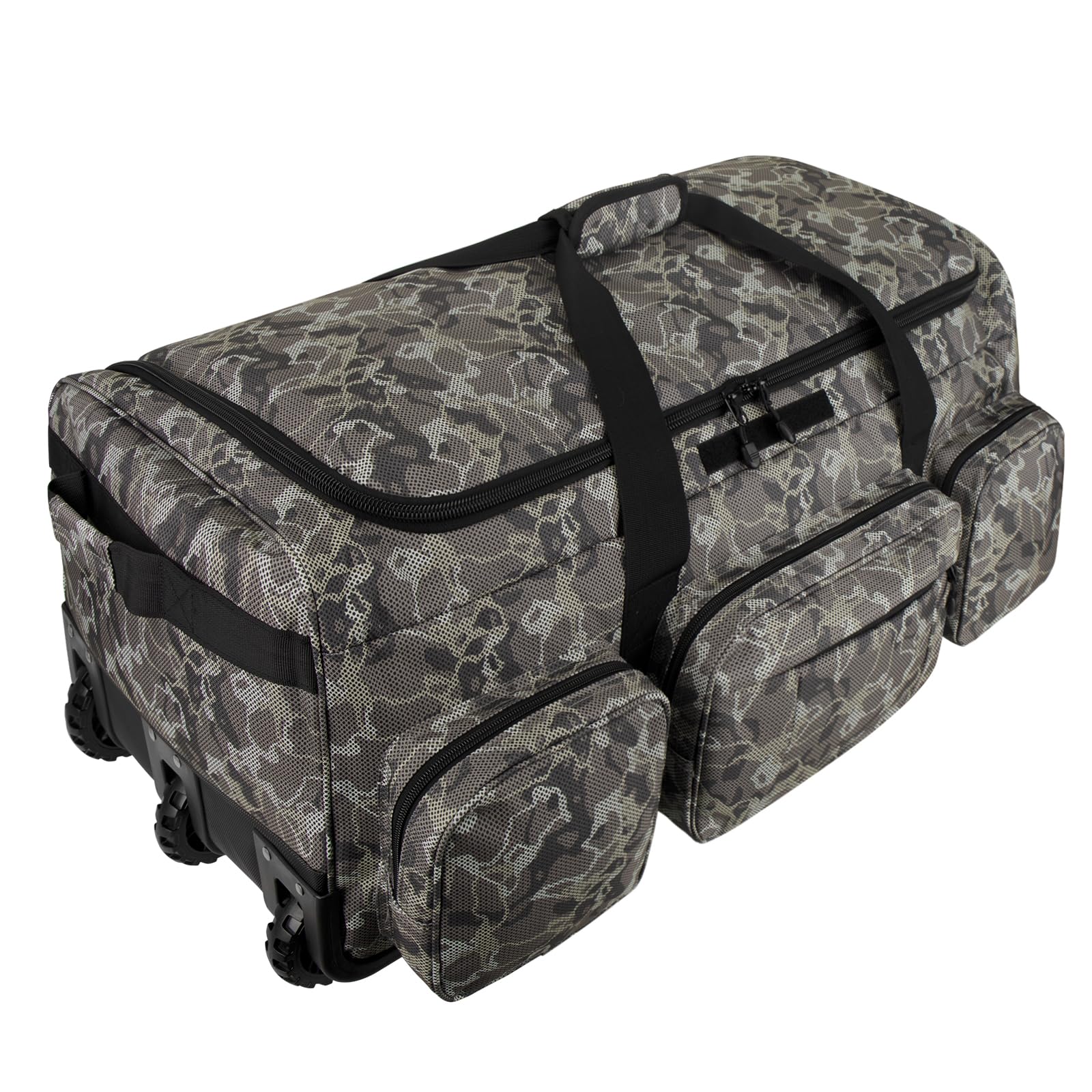 Large Rolling Military Deployment Bag, 120L Heavy Duty Tactical Duffel with Wheels, Waterproof Luggage for Travel Camping Outdoor Adventures and Gear Storage