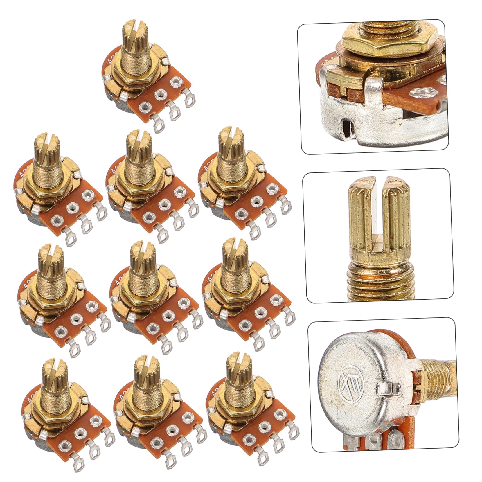Toyvian 40 potencjometr gitarowy metalowa gitara części i akcesoria do gitar gitary akcesoria gitarowe dla dorosłych zestaw potencjometrów audio elektroniczny Składnik Pakiet