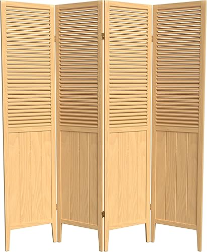 Miniatura 20 de Red Lantern Divisor de abalorio de 6 pies de alto, color negro, 3 paneles Negro -,Natural,Rosewood,Blanco,Miel