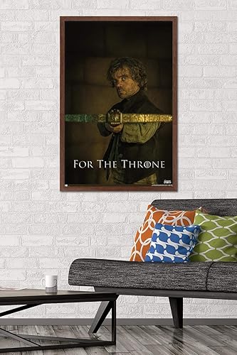 Miniatura 2 de Trends International Juego de tronos - Póster de pared de Tyrion Lannister, 22.375 x 34 pulgadas, versión enmarcada de caoba