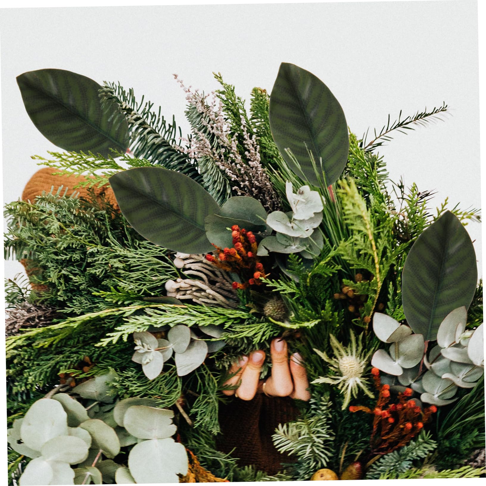 Cabilock 3 Set Di Foglie Di Magnolia Finte Foglie Artificiali Allingrosso Per Decorazioni E Composizioni Floreali 30 Pezzi * 3