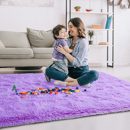 Miniatura 4 de Rostyle - Alfombras suaves y esponjosas para el dormitorio, sala de estar, alfombras peludas, alfombra de Navidad para niñas, niños, alfombras
