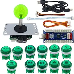 SJ@JX Kit Arcade DIY Controlador PS3 Estilo Xbox One Botão Arcade PC PS3 Xbox Codificador USB Teclado Mecânico Microswitch Joystick Arcade