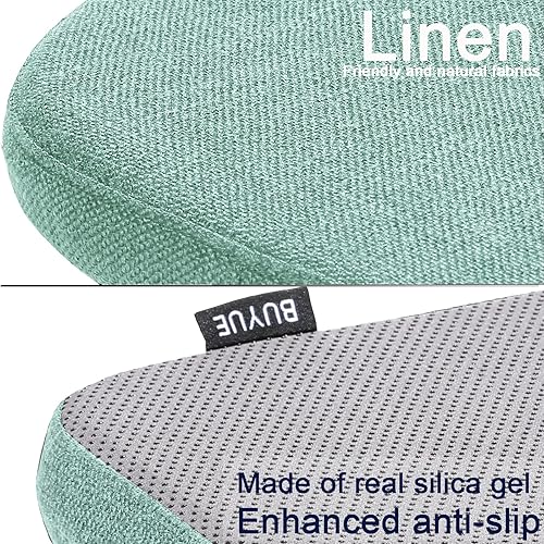 Miniatura 10 de BUYUE Cojín magnético de lino natural para taburete de bar, 1 pieza, mejorado, antideslizante, transpirable, almohadilla de asiento para silla