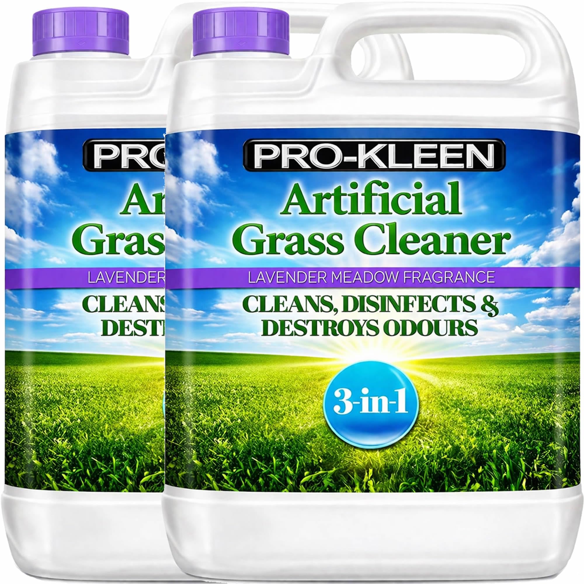 Pro-Kleen Lavender 2 x 5 Litres Artificial Grass Disinfectant Outdoor Cleaner + Deodoriser