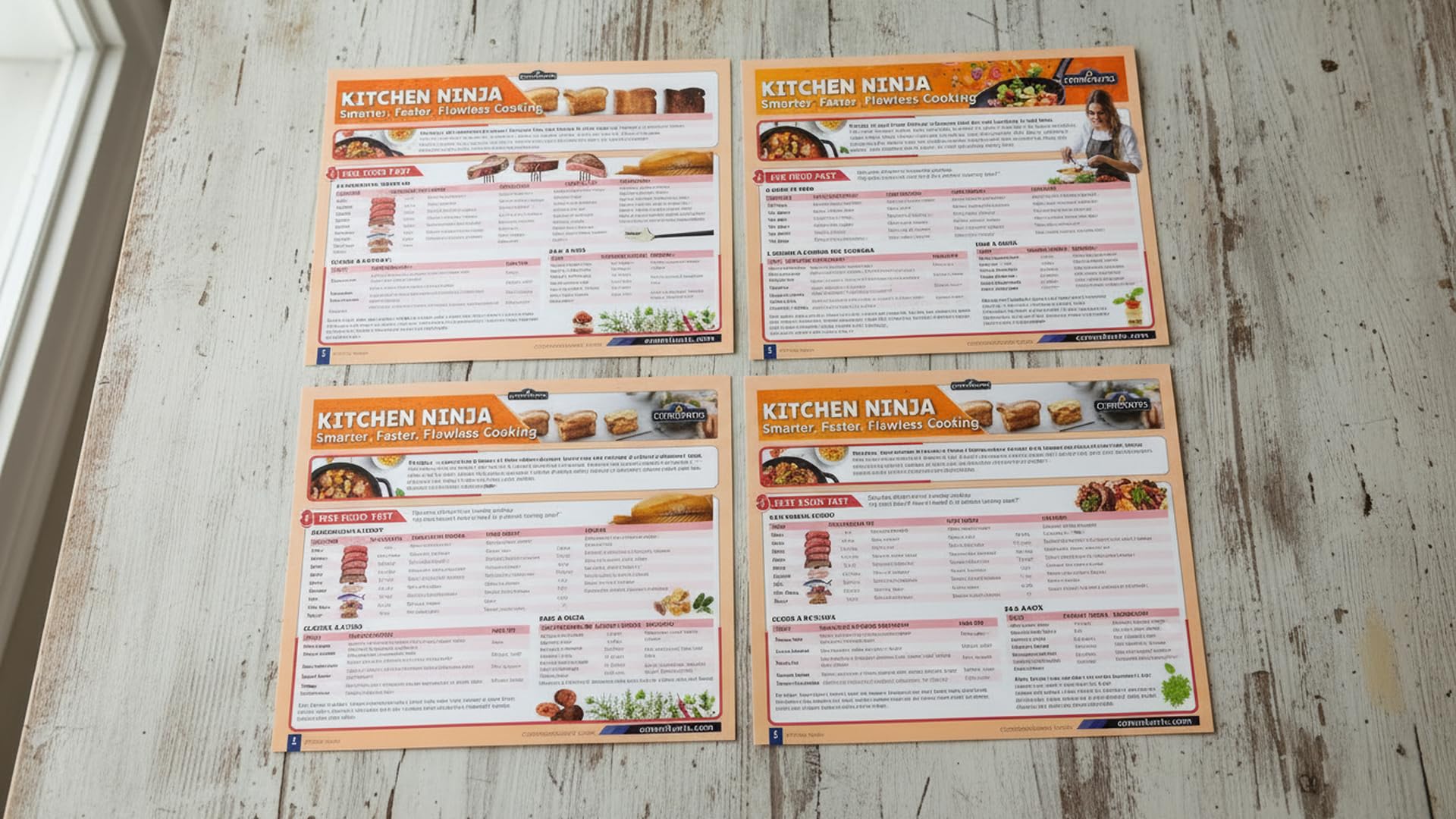 Kitchen Ninja Chart: Krótki przewodnik po poradach kulinarnych, poprawkach smaku, posiłkach w spiżarni i łatwych konwersjach – niezbędna książka kucharska dla początkujących i zapracowanych