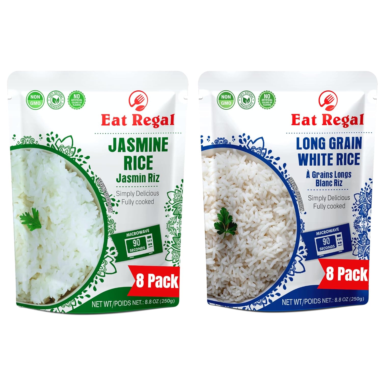 Eat Regal Long Grain White and Thai Jasmine Microwave Rice