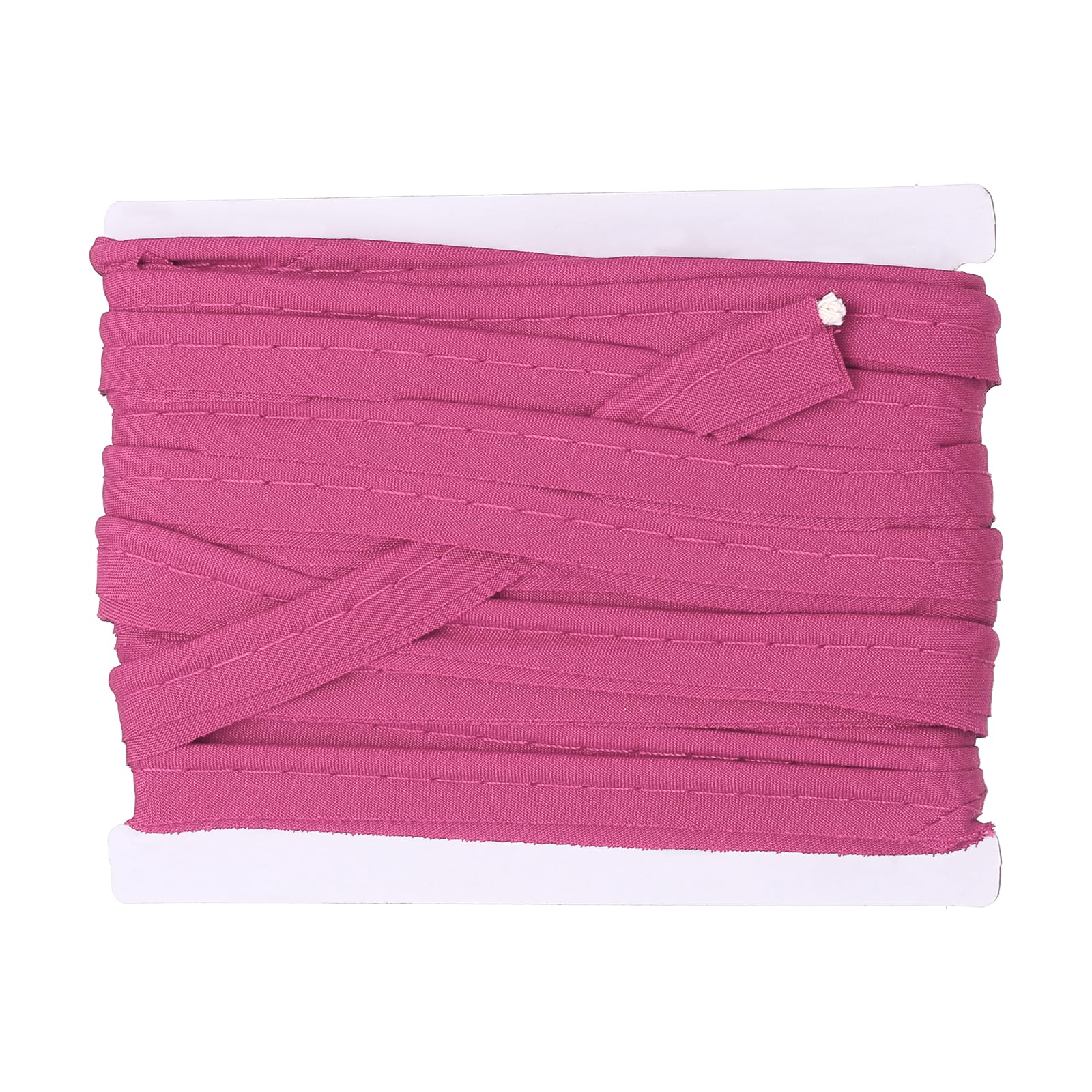 sourcing map Piping Trim Bias Tape, 3/8 Inch 6 Yards Cotton Folding Binding Tape with Welting Cord, Decorative Sewing Trim for Home Decor Sewing DIY Crafting Clothing Fabric Edge, Rose Red