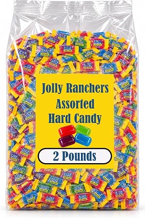 Jolli Rancher Hard Candy Assortment, Bulk 2 Lbs, Variety Mix of 5 Assorted Original Fruit Flavors, Individually Wrapped Party Mix Candy for Kids Birthday, Goodie Bags, Pinata, Appx 150 Pcs