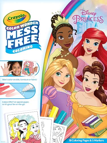 CRAYOLA Color Wonder - Disney Princess Colouring Mess-Free Book (Includes