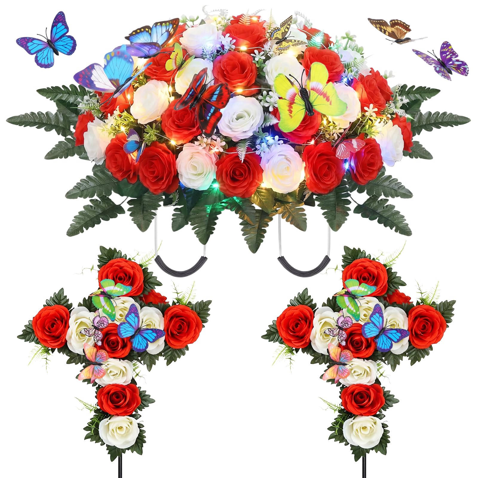 Fleurs artificielles de cimetière Giegxin pour éviter les fleurs fanées sur les tombes