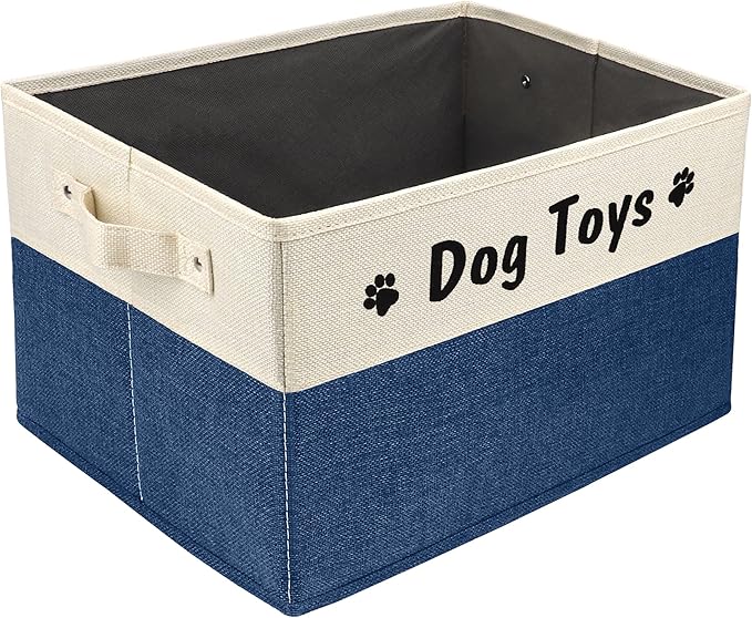 PET ARTIST Foldable Dog Toy Bin for Dog Toys Accessories
