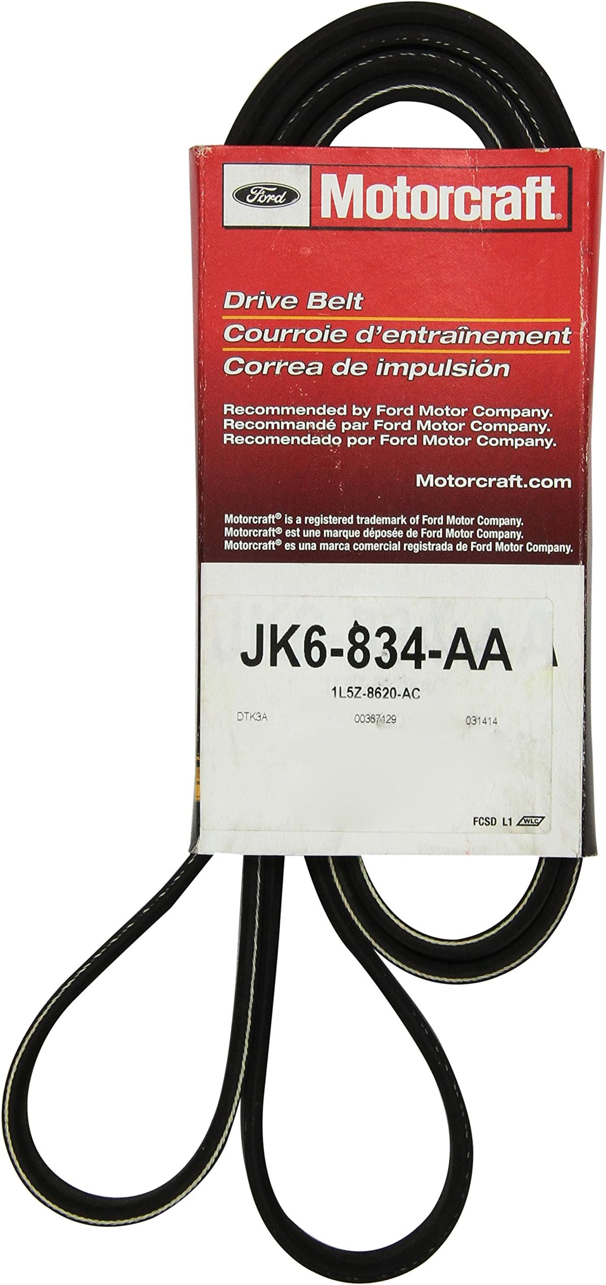 Motorcraft Drive Belt - JK6512E, Vehicle Specific Fit