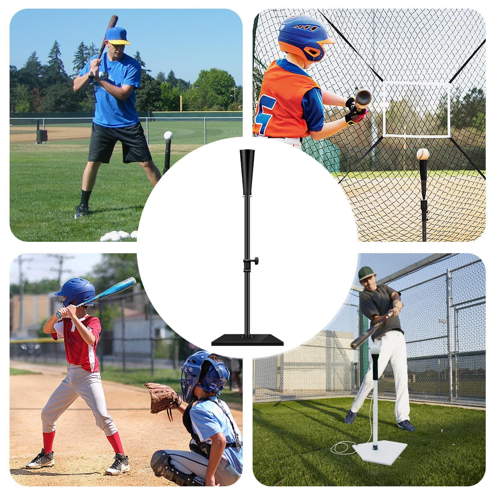 Equipo De Entrenamiento De Béisbol Tee De Bateo Portátil Con Soporte De