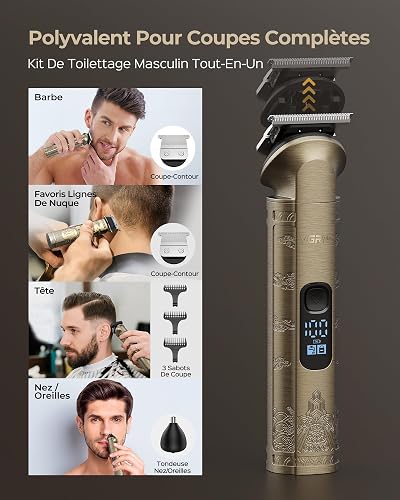 VGRPRO Hair Clippers Men & Trimmers & Foil Shaver Set for Men, Grooming Kit - 3