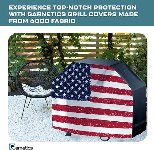Miniatura 6 de Cubierta de parrilla para parrilla al aire libre de 58 pulgadas, resistente al agua, cubierta de parrilla de gas para exteriores, resistente a los