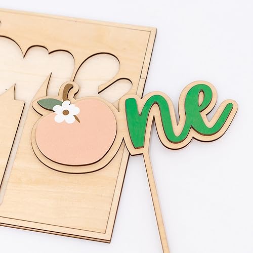 Vista 12 de Sweet One - Decoración de madera para pastel de primer y primer cumpleaños, accesorios de fotos de fiesta temática de fresa, decoración de pasteles