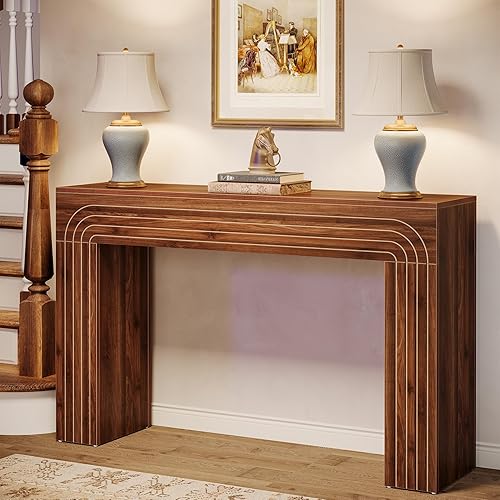 Miniatura 4 de Tribesigns Mesa consola de 55.12 pulgadas, mesa de sofá extra larga detrás del sofá, mesa de entrada de granja de madera para sala de estar,