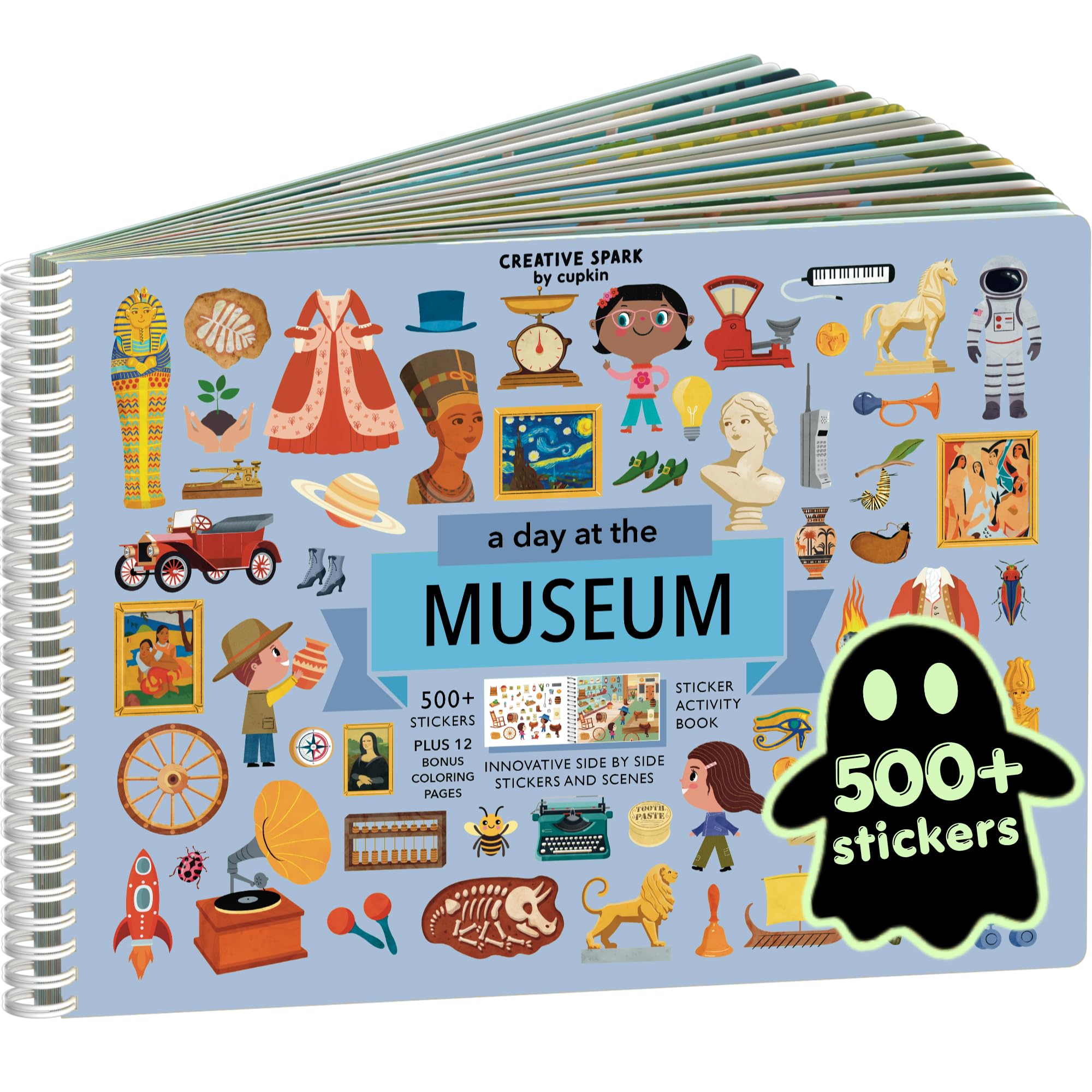 Cupkin A Day at The Museum Coloring &amp; Sticker Activity Book | 500+ Stickers