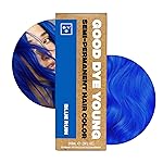 Good Dye Young Semi-Permanent Hair Color, Vegan and Cruelty-Free Blue Hair Dye, Last up to 24 Washes, Non-Damaging Conditioning Hair Color (5FL OZ, Blue Ruin)