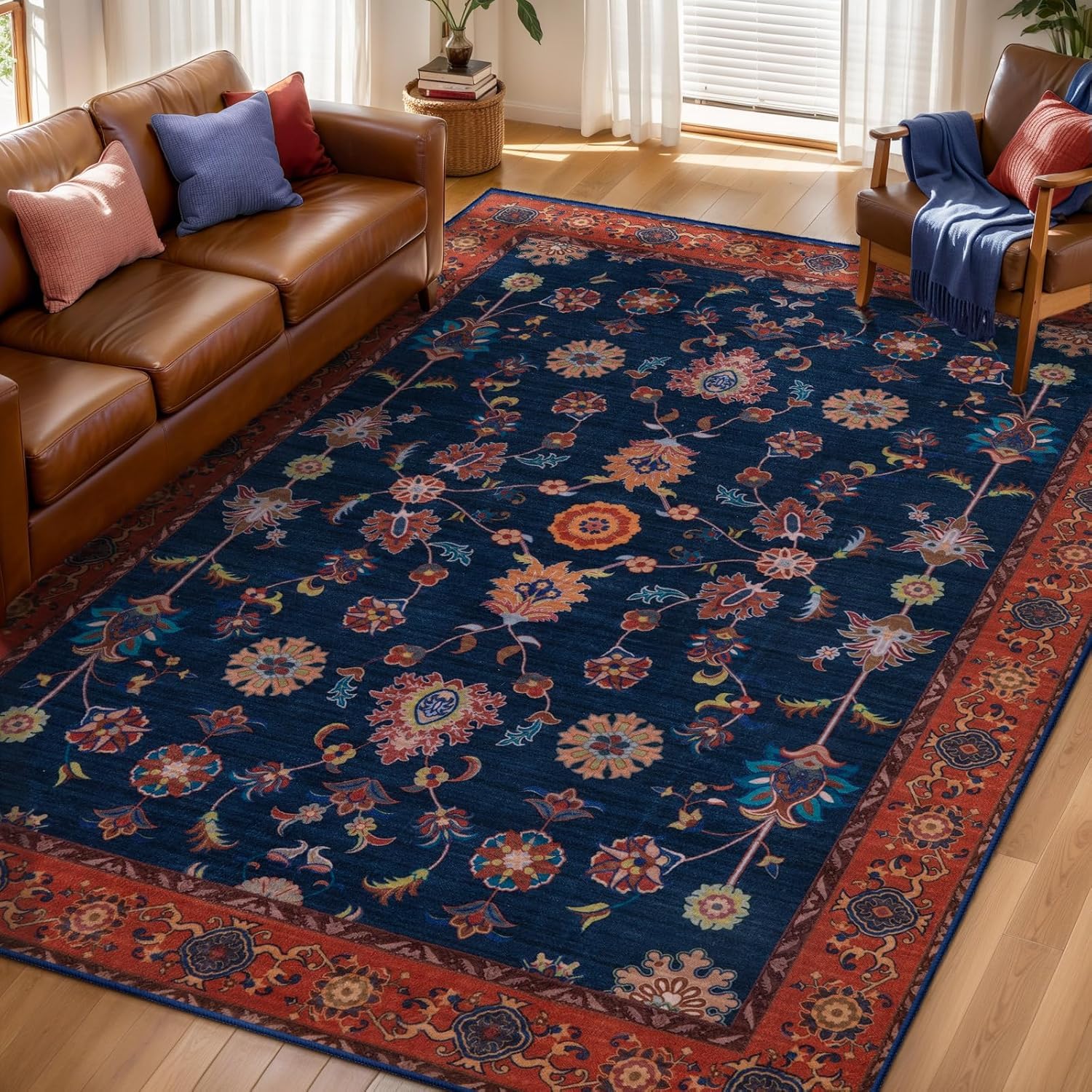 Tapis de décoration 200x300 anti-bruit pour réchauffer un salon froid
