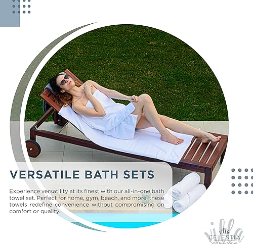Miniatura 7 de Juego de 6 toallas de baño 100% algodón peinado, 2 toallas de baño, 2 toallas de mano, 2 paños de lavado, sostenibles, suaves, altamente