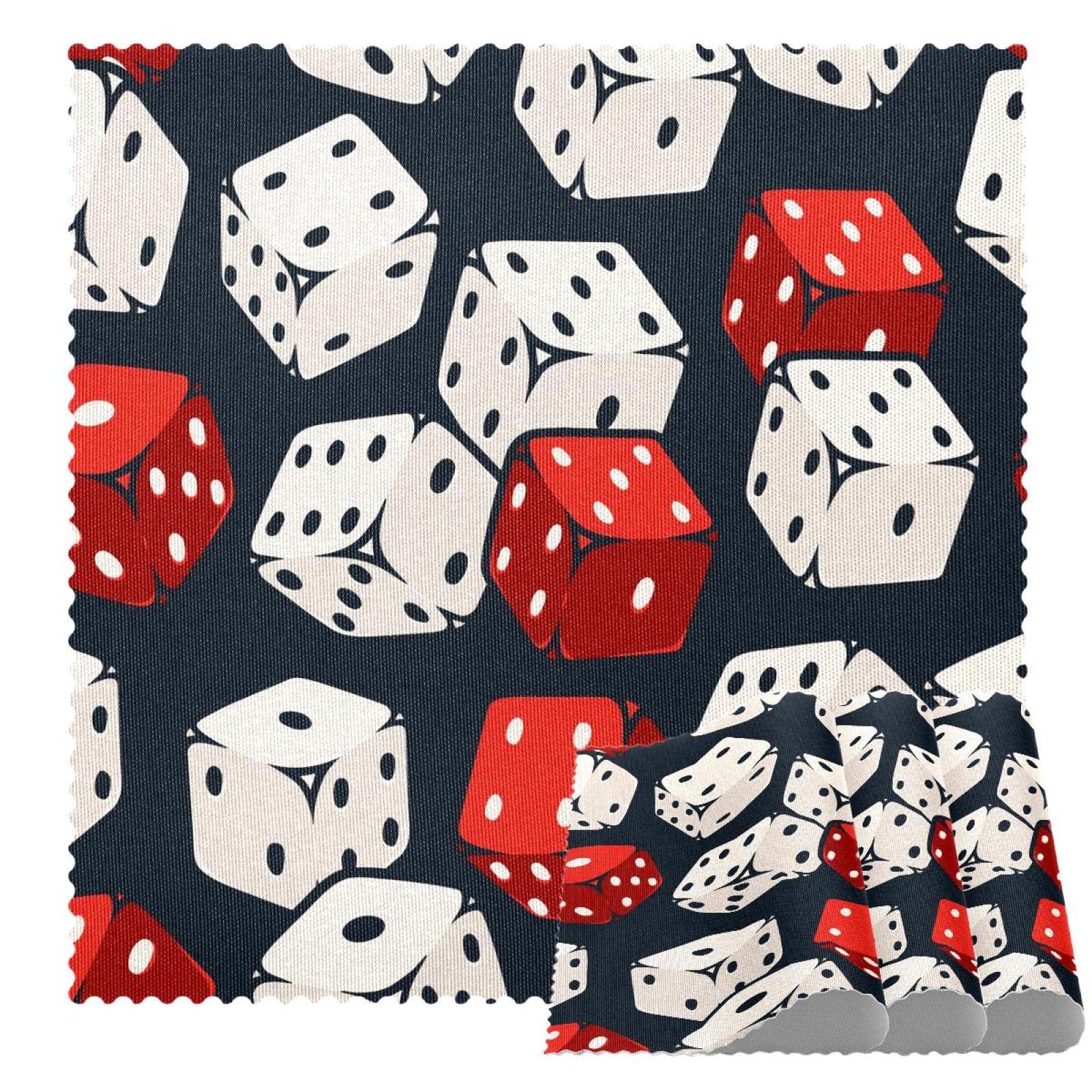 Sets de table en dés blancs et rouges de 30,5 cm, protection table salle à manger