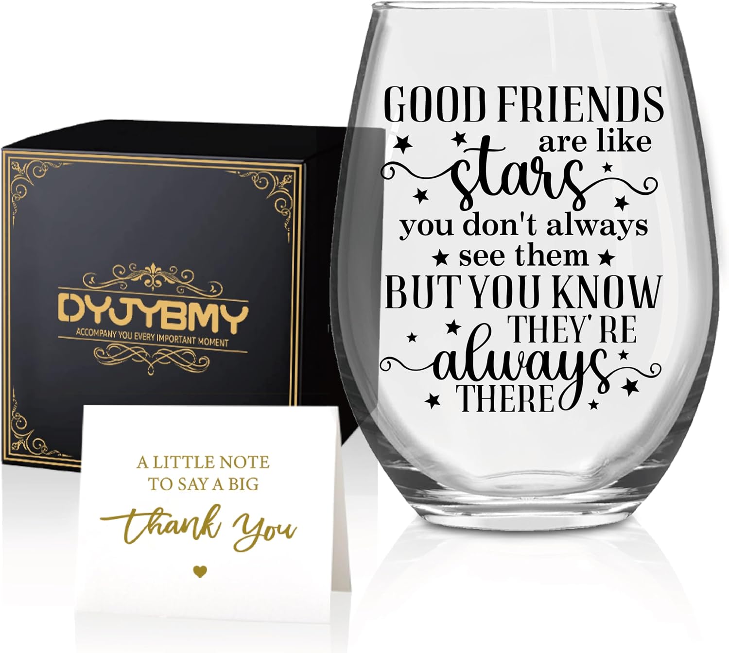 Sterling Silver 'Friends Are Like Stars, They Come And Go' Quote
