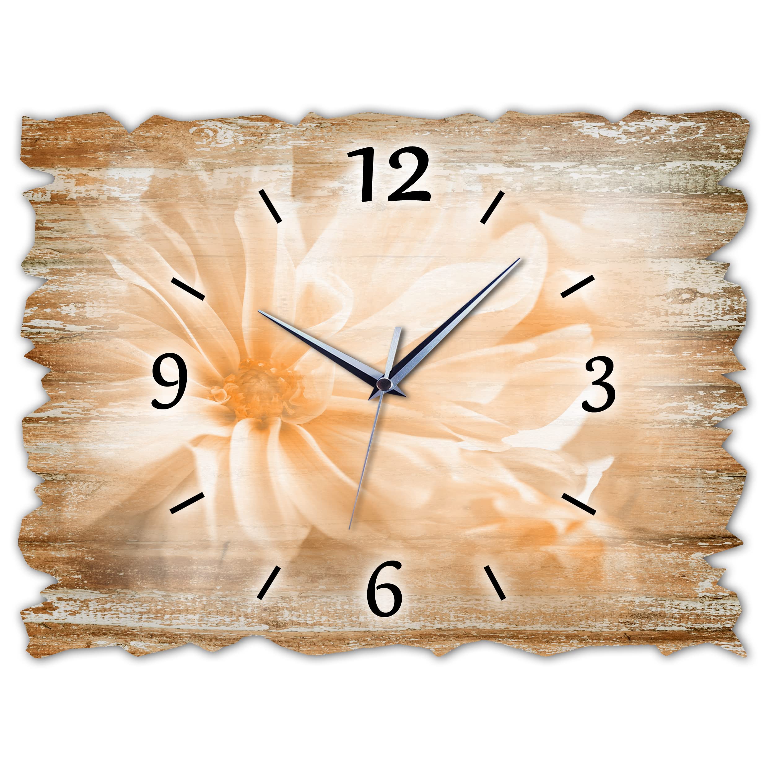 BM Holz Funk Quarz Quarzwanduhr Wanduhr Funkwanduhr Funkwanduhren Funkuhr Funkuhren kein Ticken lautlos geräuschlos leise ohne Tickgeräusche groß XXL H3b-10220-funk