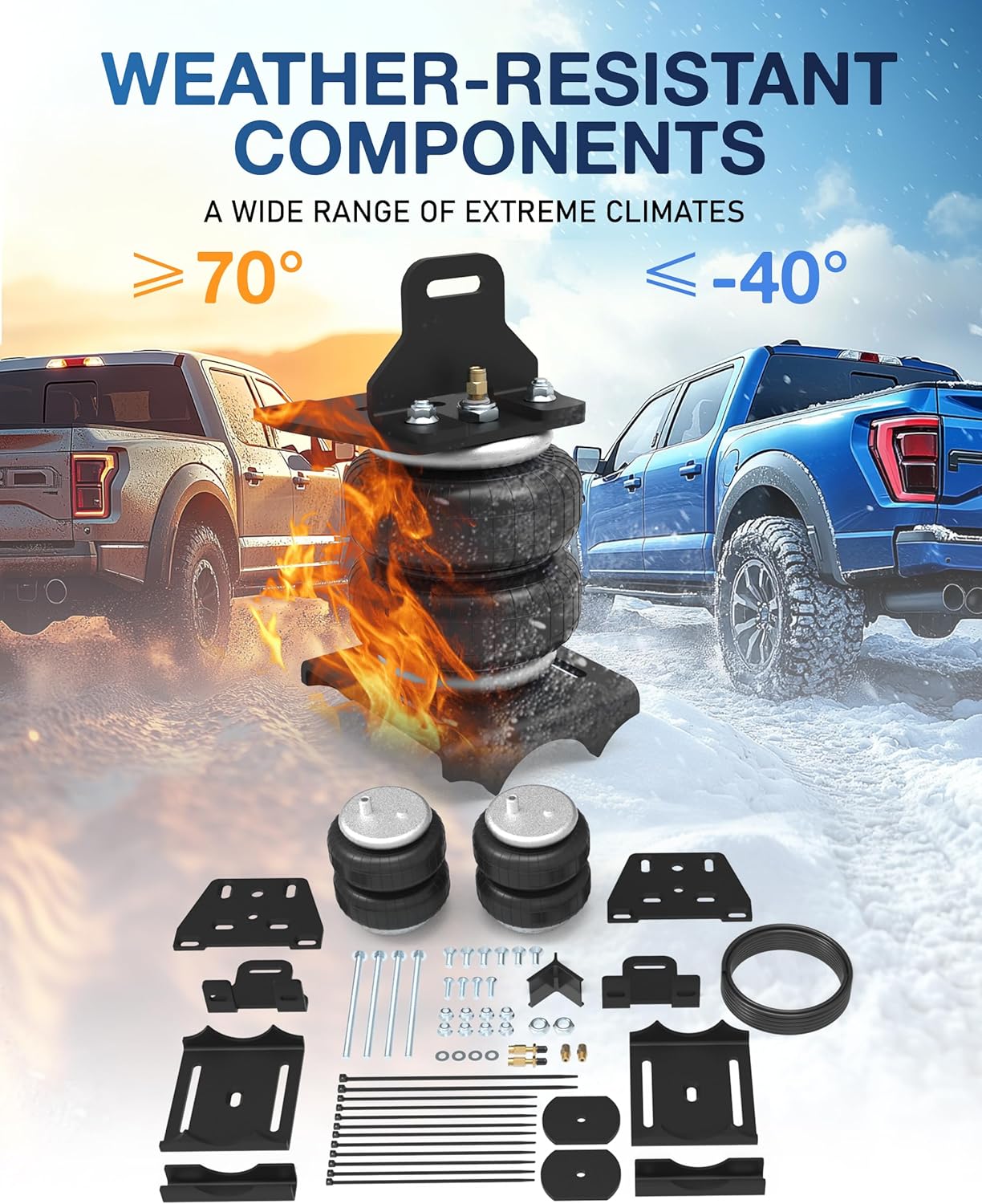 TOPICK Air Bags Suspension Kit for 2024-2026 Toyota Tacoma 4WD, Rear Air Bags for Trucks, Air Spring Kit for Towing & Hauling, Replaces Firestone Ride-Rite 2599 Airbags