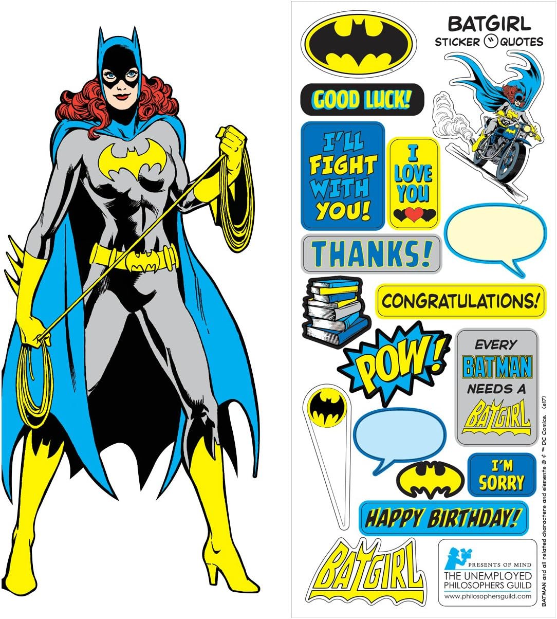 Batman Greeting Card Boxed Set - Die Cut Silhouette Cards of Batman, Robin, Batgirl, Catwoman, The Riddler, The Penguin, The Joker