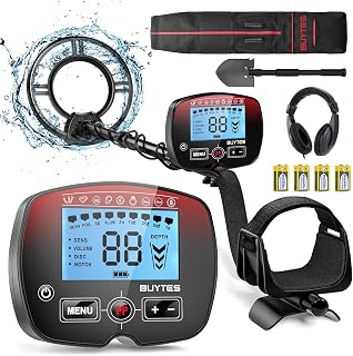 Metal Detector for Adults, Professional Higher Accuracy and Sensitivity, IP68 Waterproof Metals Gold Detector with LCD Display, 4 Modes, Upgraded DSP Chip 12.8” Detection Depth Metal Detectors