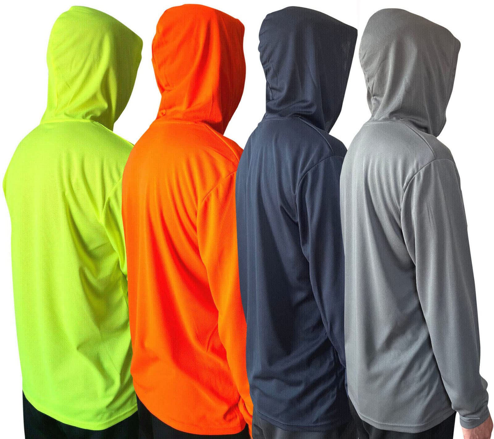 Camiseta transpirable de manga larga con capucha para hombre, con protección solar UPF 50+