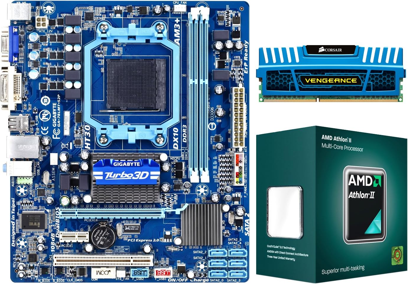 AMD Athlon II X2 260, Gigabyte GA78LMTS2P and Corsair 4GB