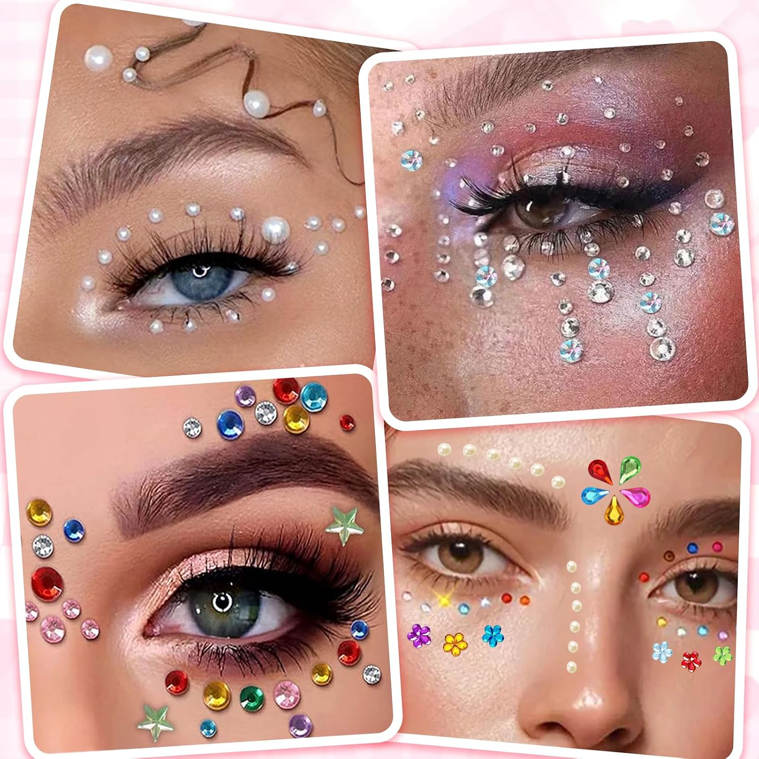 10000PCS+ Gem Stickers, Rhinestone Stickers for Crafts, Jewels Diamond