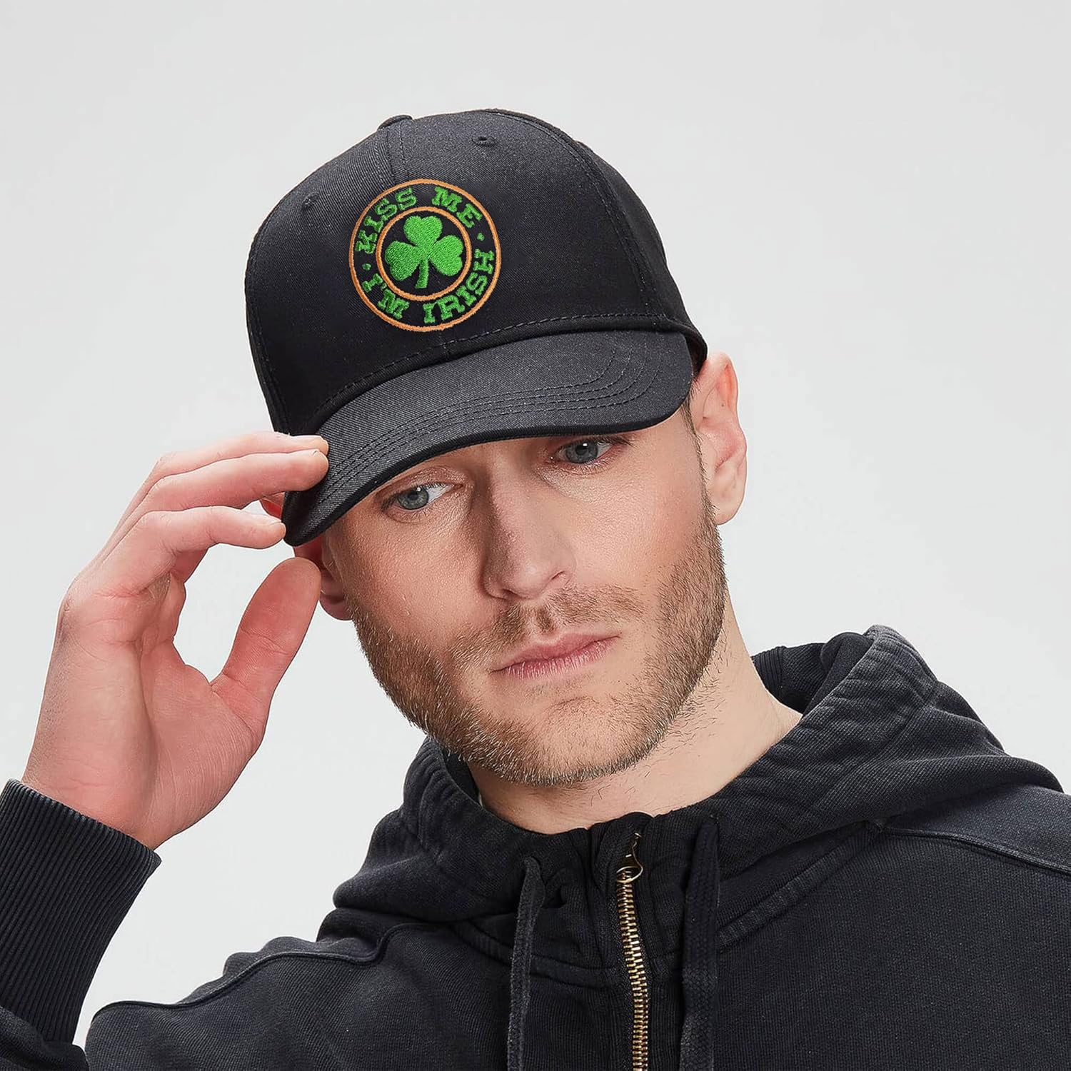 St Patricks Day Trucker Hat for Men, St Patricks Day Adjustable Washable Green Shamrock Baseball Cap