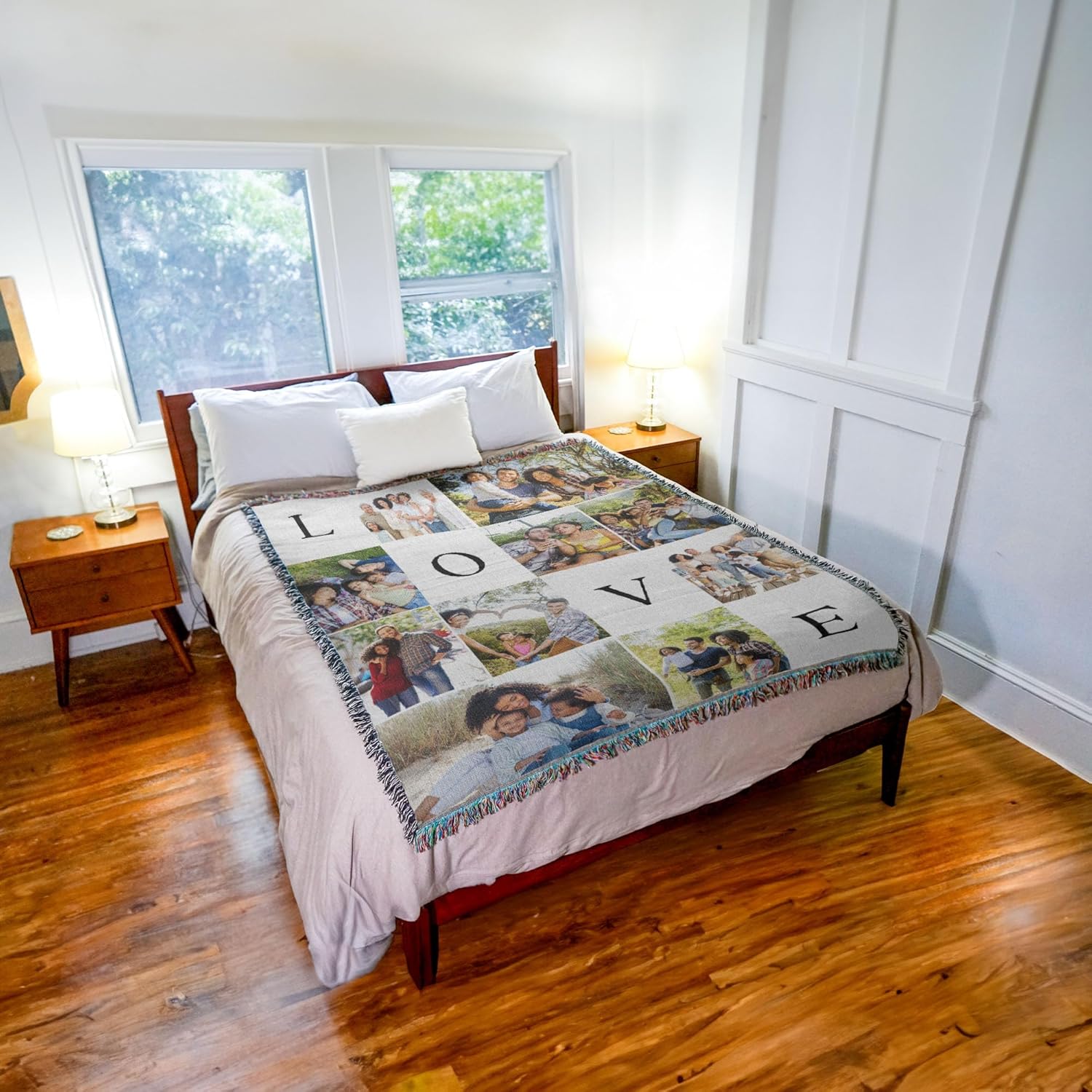 Pure Country Weavers This is Love White Woven Photo Blanket - Not Printed - Custom Gift Picture Tapestry Throw - Made in The USA (72x54) - Image 3