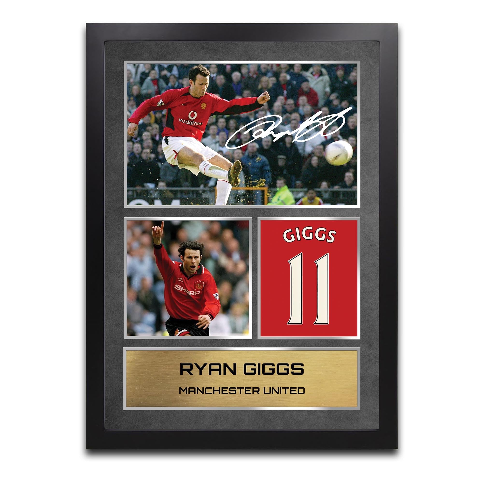 Ryan Giggs Manchester Football Printed Autograph Memorabilia Framed Gift A3 Framed