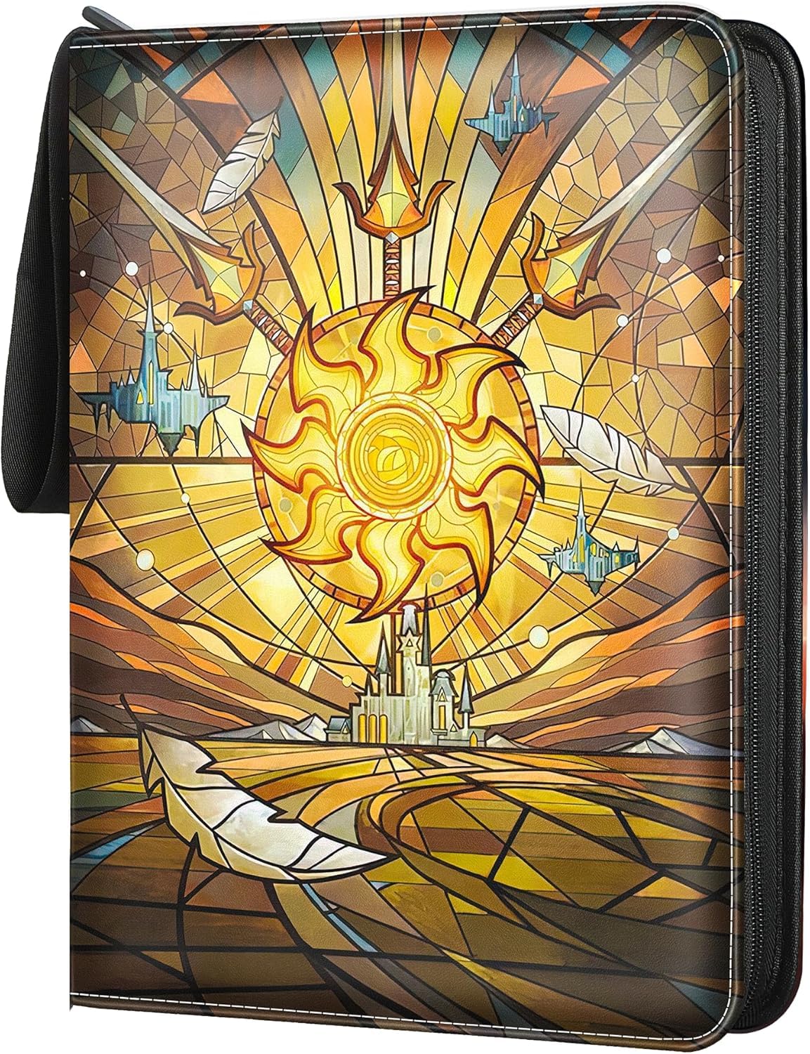 DABEEZDS Card Binder for 9 Pocket with 50 Premium 0.08mm Removable Sleevs for 900 Cards, Trading Card Binder