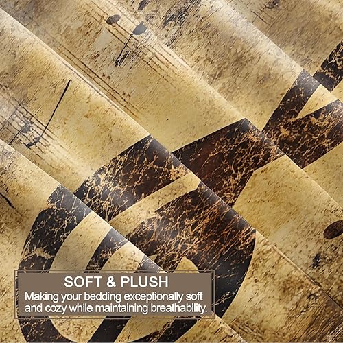 Miniatura 5 de Vintage Treble Clef Duvet Cover Black Musical Note Bedding Set Retro Music Theme Duvet Cover Set with Pillow Shams Classic Music Bed Set for Bedroom